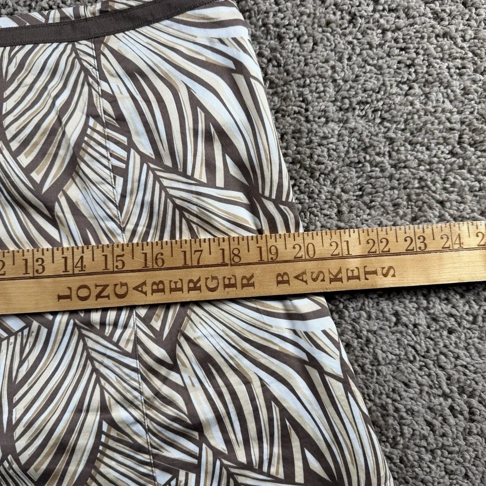 Talbots A line Leaf Skirt‎ Size 12 Petite tropical resort wear neutral preppy